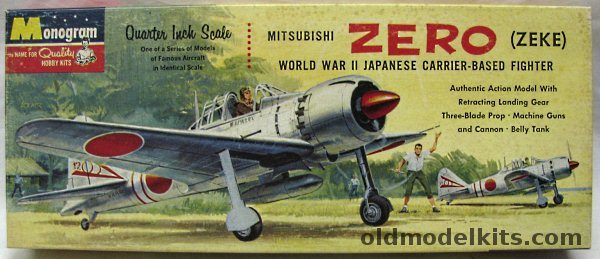 Monogram 1/48 Mitsubishi Zero (Zeke) A6M5 - Four Star Issue, PA73-98 plastic model kit